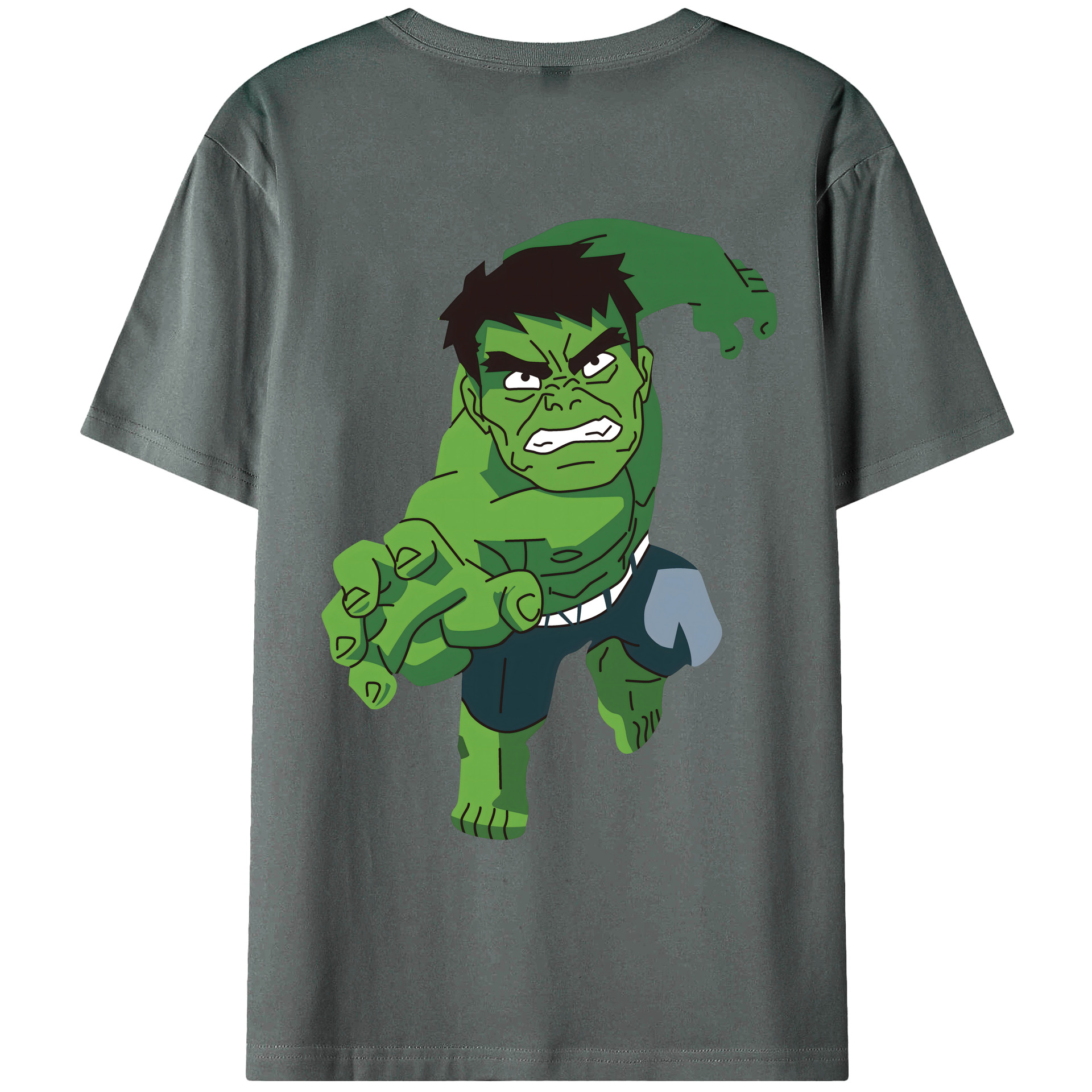 （画像用） アベンジャーズ The Avengers 綿100％ メンズ半袖Tシャツ（バックプリント） 通気性